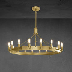 Caminy Vintage Filament Round Chandelier 26" - JutuLight