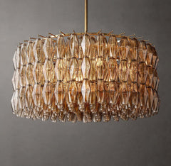 Chiara Glass Round Chandelier 37" - JutuLight