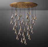Raindrop Round Chandelier 60", Rain Chandelier - JutuLight