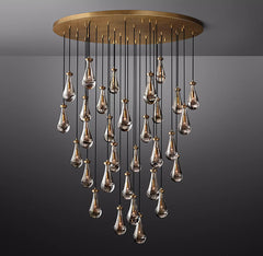 Raindrop Round Chandelier 60", Rain Chandelier - JutuLight