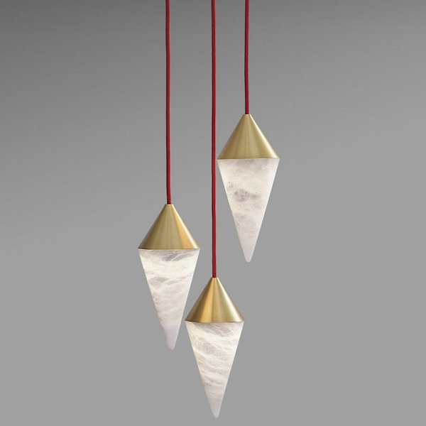 Serena Alabaster Contemporary Alabaster Cone Chandelier - JutuLight