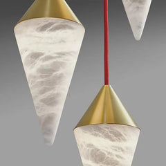 Serena Alabaster Contemporary Alabaster Cone Chandelier - JutuLight