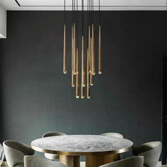 Artemis Round Tapered Tubular Chandelier 48 - JutuLight