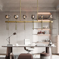 Boule Cristal Double Linear Chandelier 60" - JutuLight