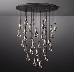Raindrop Round Chandelier 60", Rain Chandelier - JutuLight