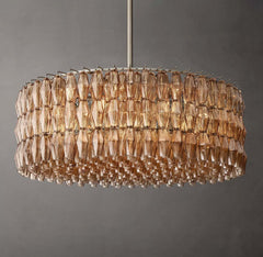 Chiara Glass Round Chandelier 47" - JutuLight