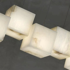 Alabaster Cubic Rectangular Pendant - JutuLight