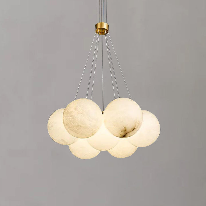 Alabaster Globe Art Pendant Light - JutuLight