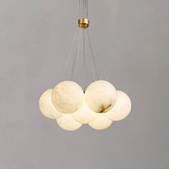 Alabaster Globe Art Pendant Light - JutuLight