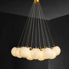 Alabaster Globe Art Pendant Light - JutuLight