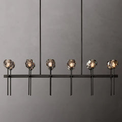 Boule Cristal Double Linear Chandelier 60" - JutuLight