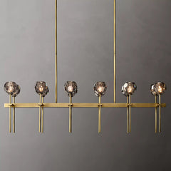 Boule Cristal Double Linear Chandelier 60" - JutuLight