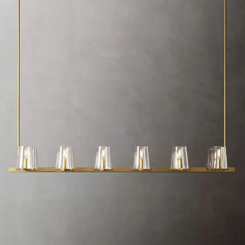 Kuseay Glass Linear Chandelier 60" - JutuLight
