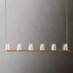 Kuseay Glass Linear Chandelier 60" - JutuLight
