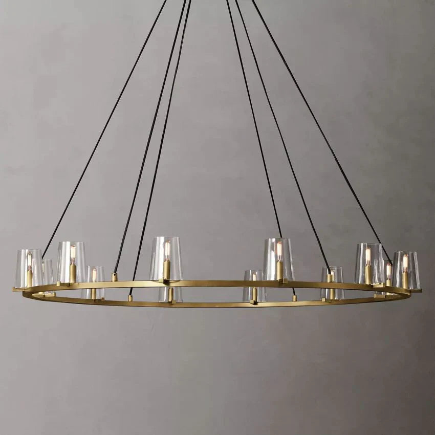 Kuseay Glass Round Chandelier 60" - JutuLight