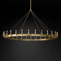 Caminy Vintage Filament Round Chandelier 63" - JutuLight