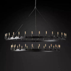 Caminy Vintage Filament 2-Tier Chandelier - JutuLight