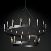 Caminy Vintage Filament 2-Tier Chandelier - JutuLight