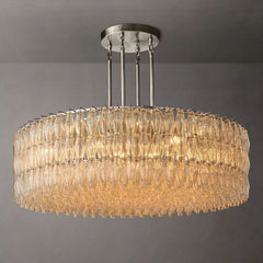 Chiara Glass Round Chandelier 61" - JutuLight