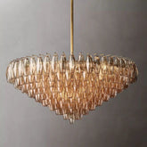 Chiara Glass Multi-Tier Round Chandelier 47" - JutuLight