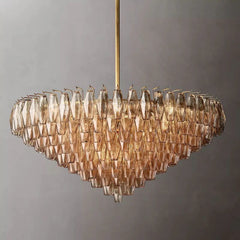 Chiara Glass Multi-Tier Round Chandelier 47" - JutuLight