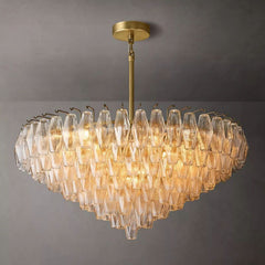 Chiara Clear Glass Tiered Round Chandelier 37" - JutuLight