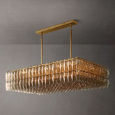 Chiara Glass Rectangular Chandelier 54" - JutuLight