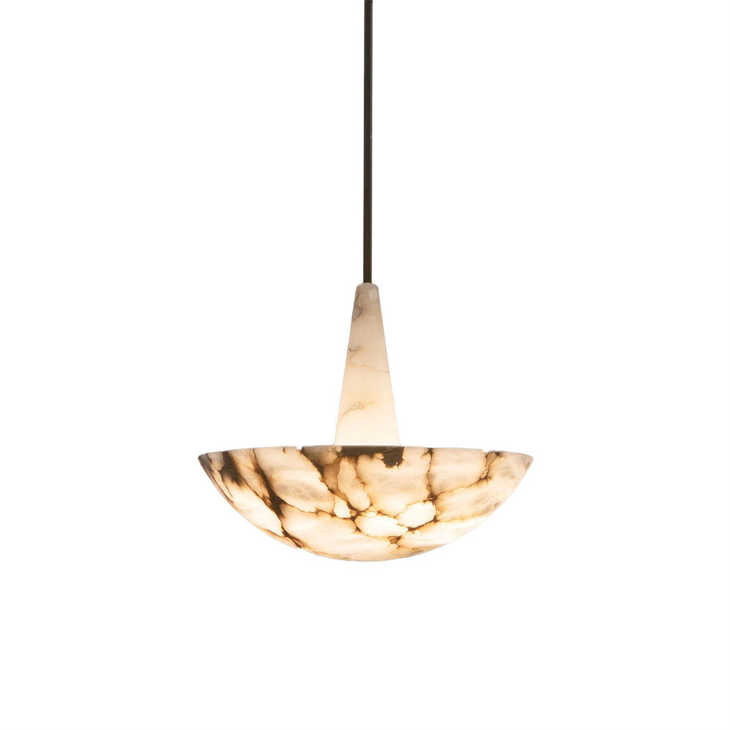 Dome Alabaster Pendant Light - JutuLight