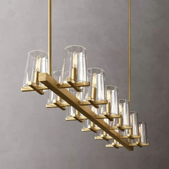 Kuseay Glass Linear Chandelier 60" - JutuLight