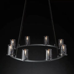 Kuseay Glass Round Chandelier 36" - JutuLight