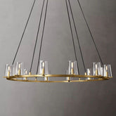 Kuseay Glass Round Chandelier 48" - JutuLight