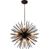 OMUNIN 9-Light Sputnik Chandelier, Mid-Century Starburst Design, Modern Pendant Light