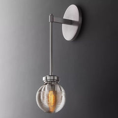 Popular Pearl Glass Ball Single-Head Wall Sconce(Rod) - JutuLight