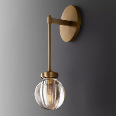 Popular Pearl Glass Ball Single-Head Wall Sconce(Rod) - JutuLight