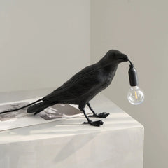 Raven Resin Table Lamp