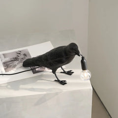 Raven Resin Table Lamp