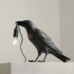 Raven Resin Table Lamp
