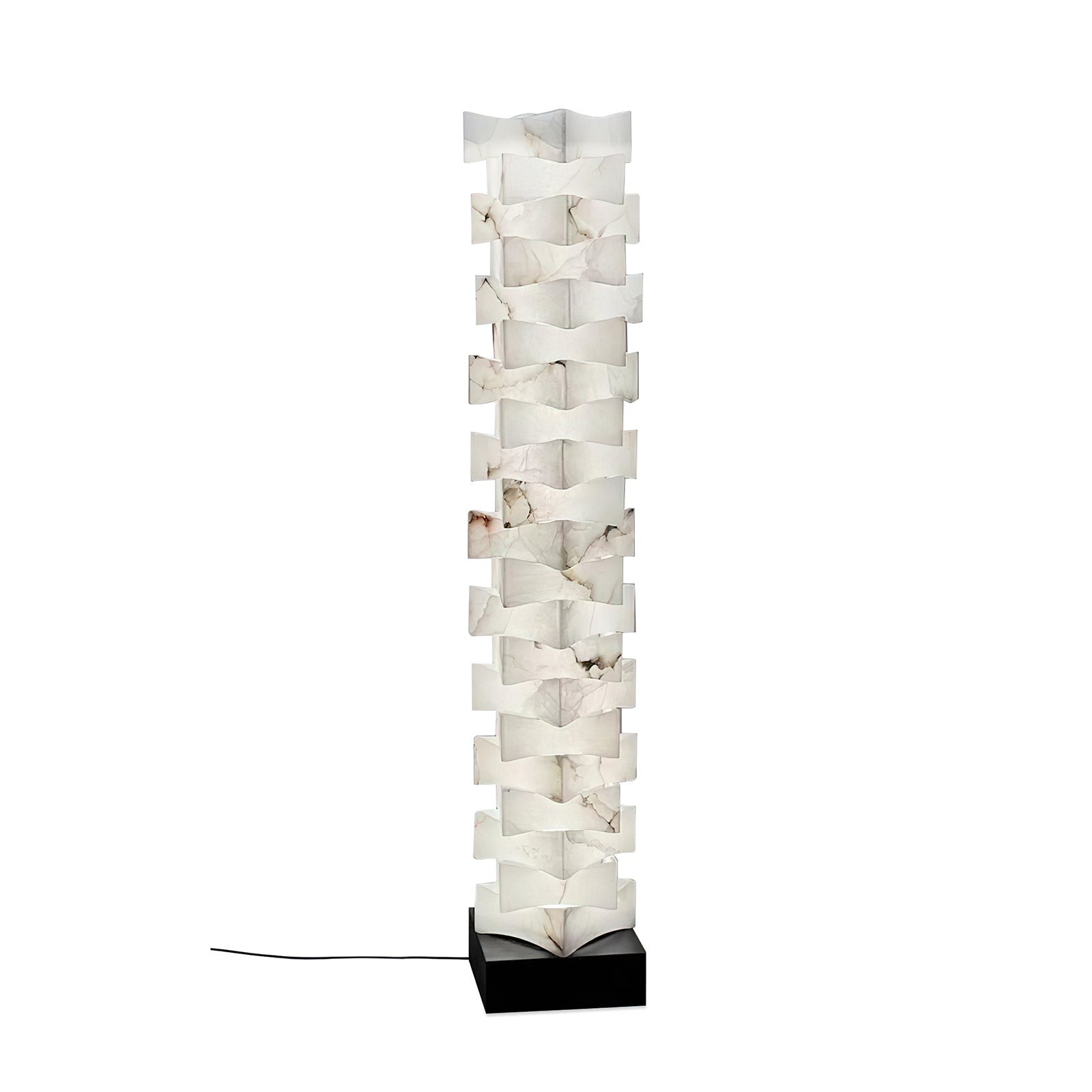Stacked Alabaster Floor Lamp - JutuLight