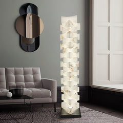Stacked Alabaster Floor Lamp - JutuLight
