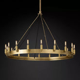 Caminy Vintage Filament Round Chandelier 38" - JutuLight
