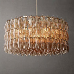 Chiara Glass Round Chandelier 37" - JutuLight