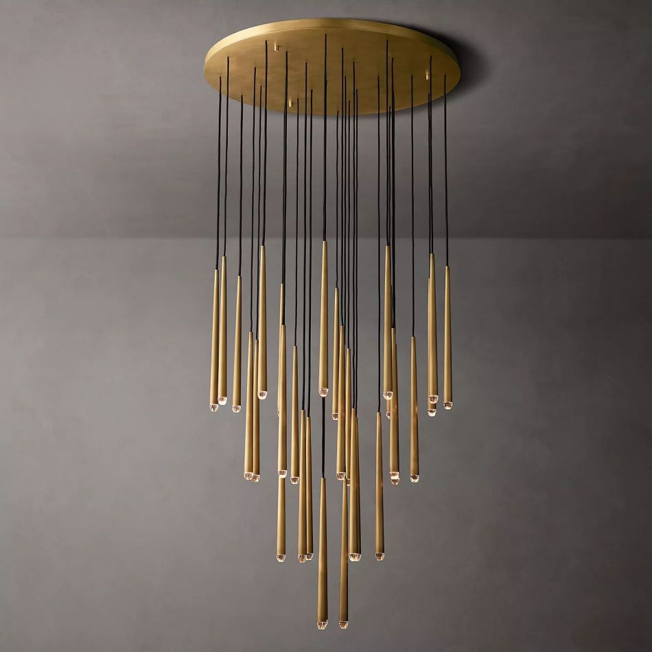 Artemis Round Tapered Tubular Chandelier 48 - JutuLight