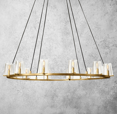 Kuseay Glass Round Chandelier 48" - JutuLight