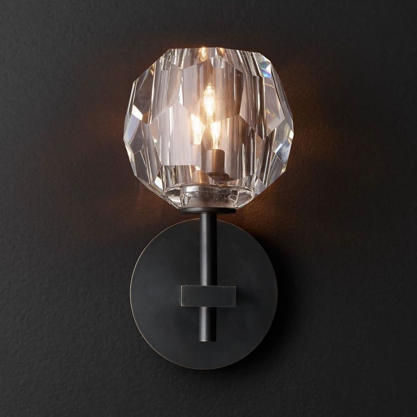 Belle De Crystal Ball Wall Sconce - JutuLight