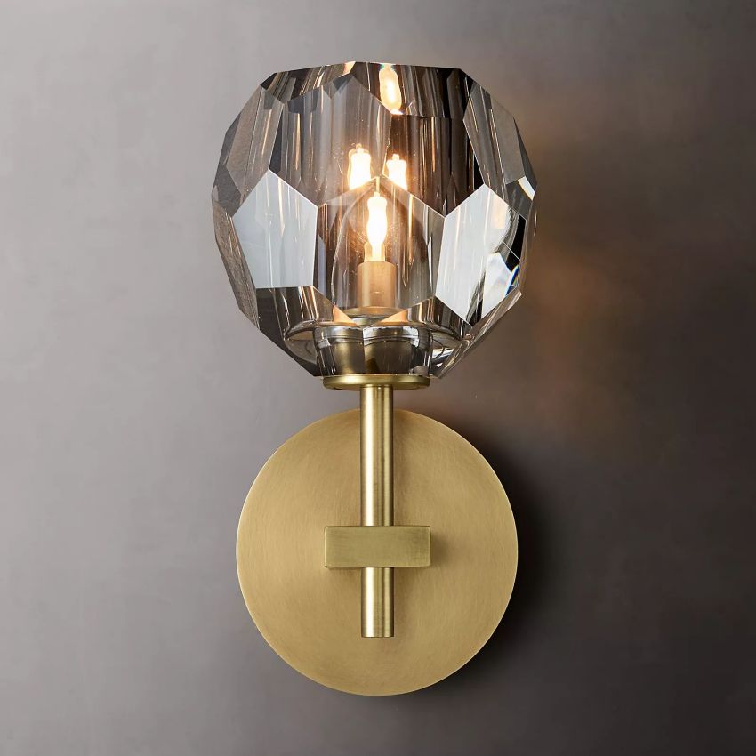 Belle De Crystal Ball Wall Sconce - JutuLight