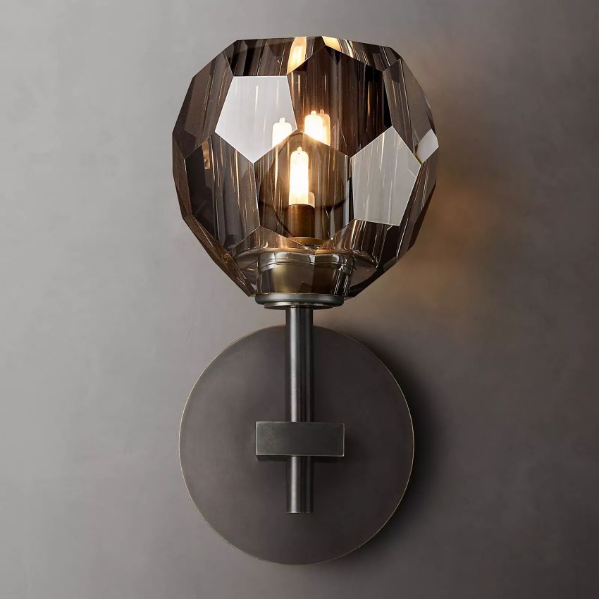 Belle De Crystal Ball Wall Sconce - JutuLight