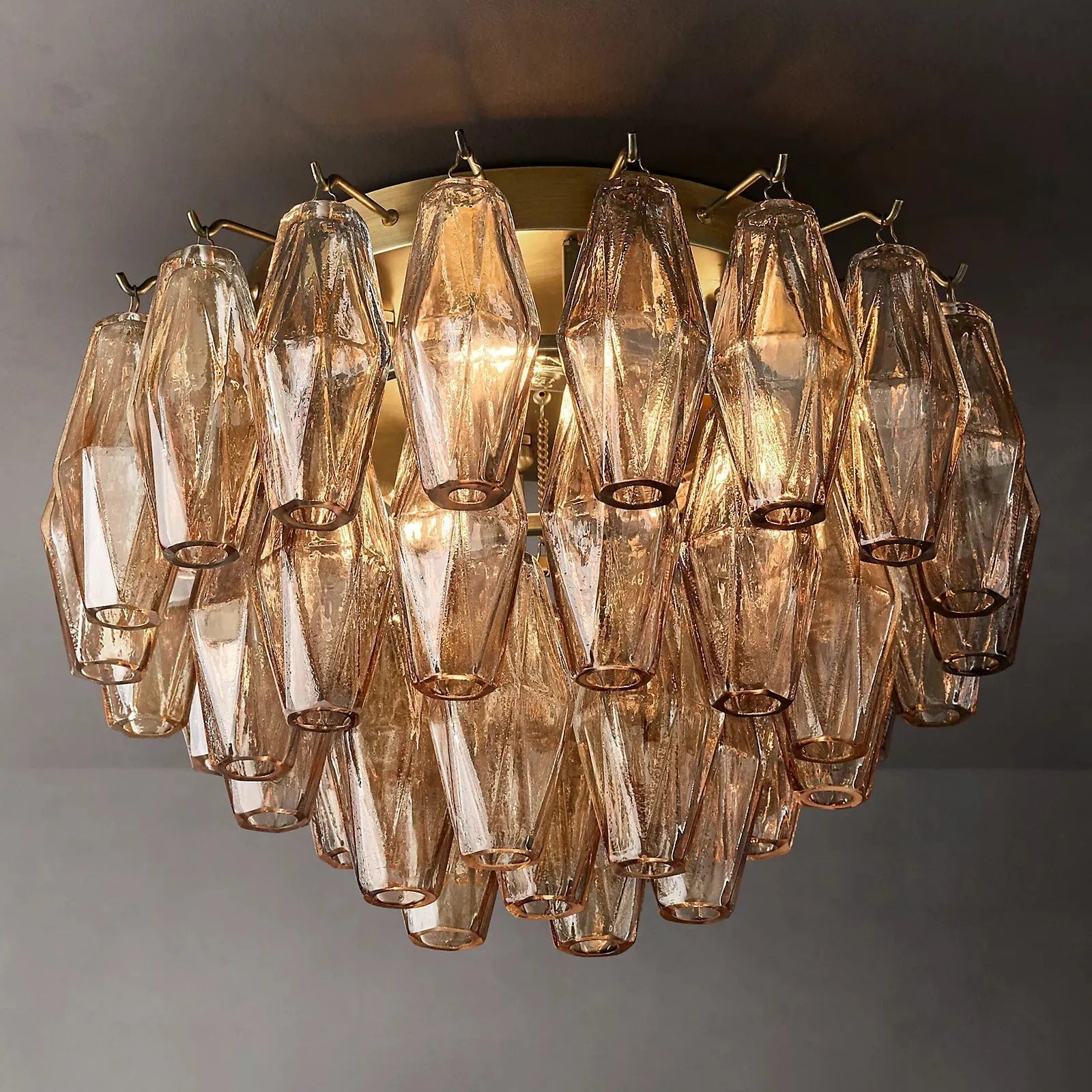 Chiaray Clear Glass Flushmount 17" - JutuLight