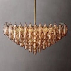Chiara Glass Multi-Tier Square Chandelier 32"SQ - JutuLight