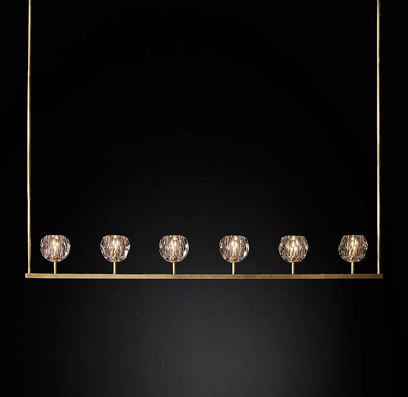 Boule Cristal Linear Chandelier 60" - JutuLight