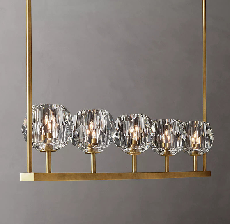 Boule Cristal Linear Chandelier 48" - JutuLight